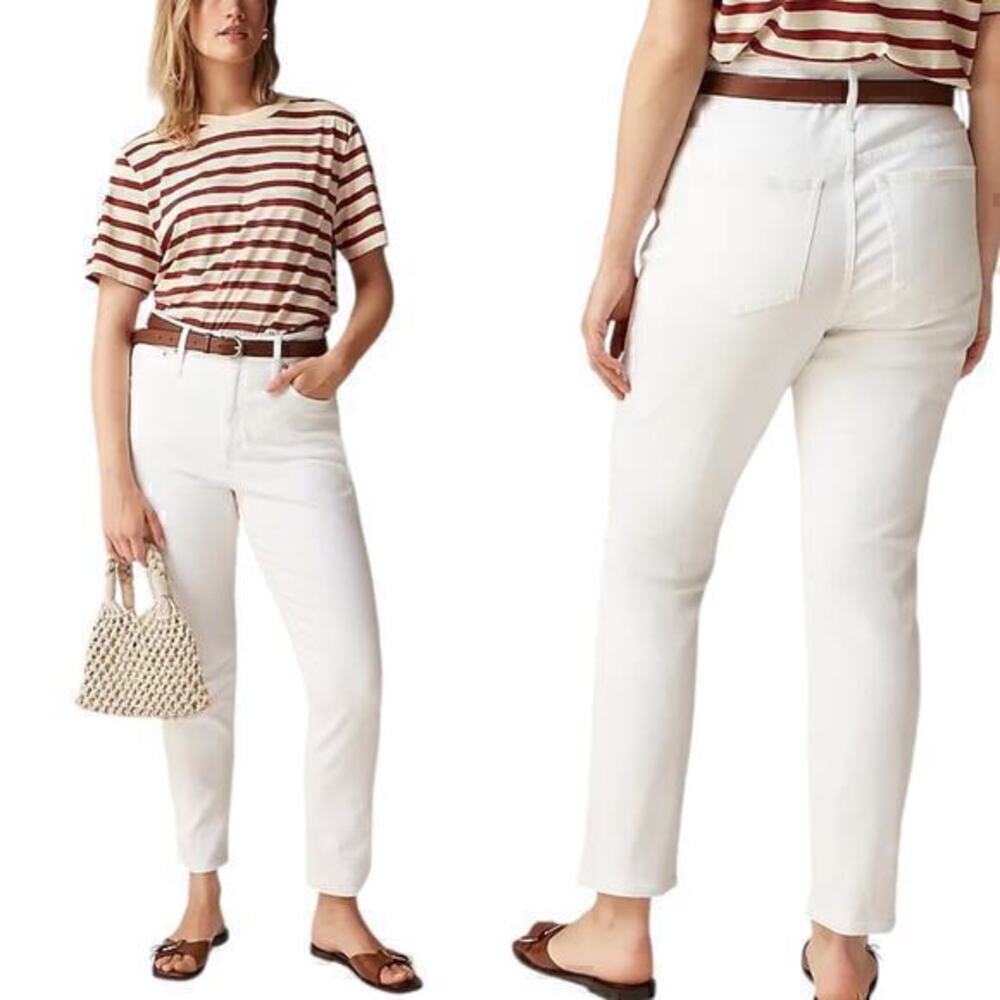 J.Crew Curvy vintage slim-straight jean in white BP495 size 28P NWOT